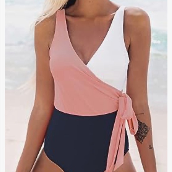 Cupshe Side-tie Colorblock Swimsuit - Picture 1 of 5